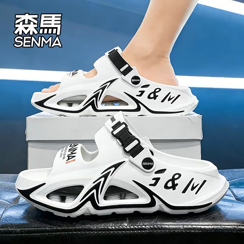 Мужские сандалии Semir, новинка 2026 года, летняя верхняя одежда, приморские сандалии на толстой подошве, спортивные нескользящие износостойкие тапочки двойного назначения