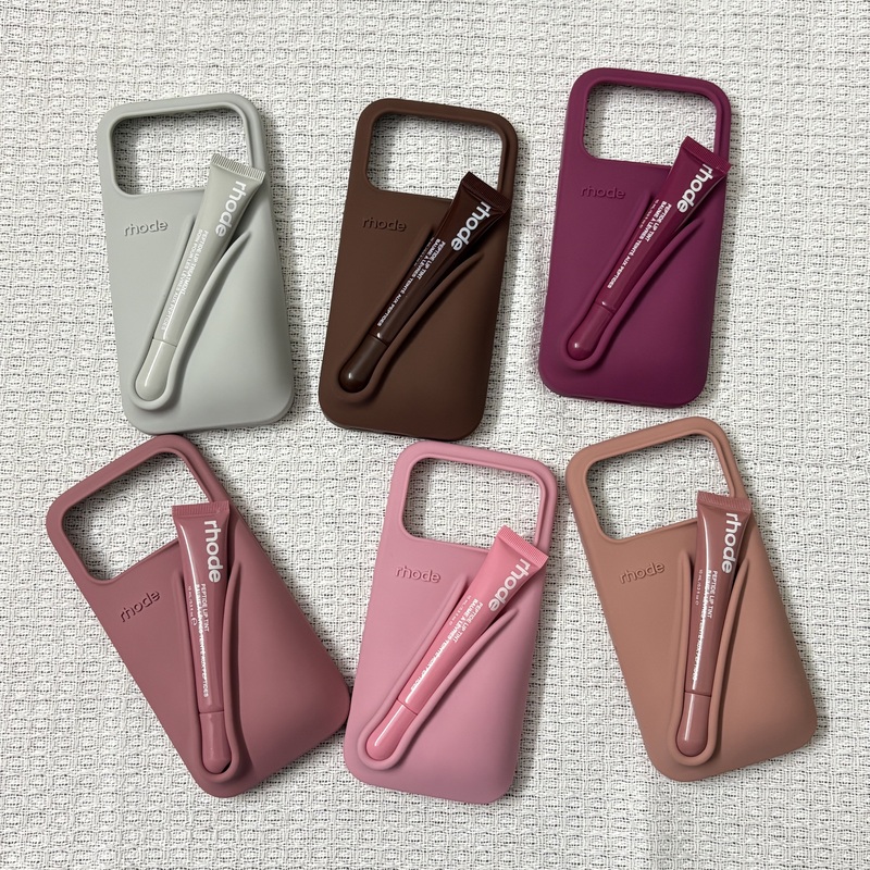 In Stock | Rhode Hailey Same Style Lipstick Phone Case Iphone17Pro/16 Phone Case Apple Series Lip Glaze Tinted Lip Gloss Moisturizing Lipstick Hydrating Toast/Pit