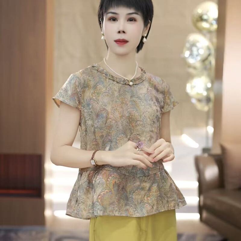 [Recommended by Xuanxuan] Qq-5185 Summer Casual Floral Pattern Blouse