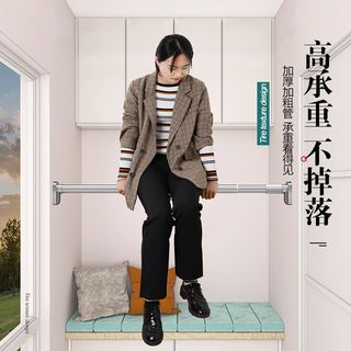 免打孔不锈钢伸缩杆晾衣杆窗帘杆卫生间浴帘杆门帘衣柜撑杆挂衣杆