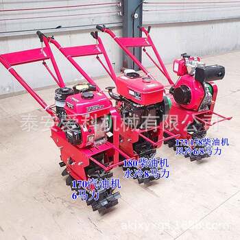 Myanmar exported mini tillage machine hand-pushed 8-force horse chain machine track tillage vegetable garden szf sub-weeding plow machine can sow and apply