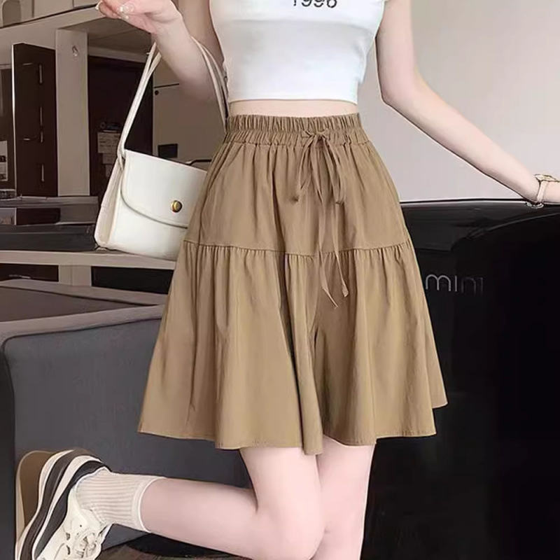 Kola Kola Three-Quarter Skirt Pants High-Waisted Thin Wide-Leg Shorts Loose Plus-Size Shorts Sun Protection S00012 Kola Kola Three-Quarter Skirt Pants High-Waisted Thin Wide-Leg Shorts Loose Plus-Size Shorts Sun Protection S00012