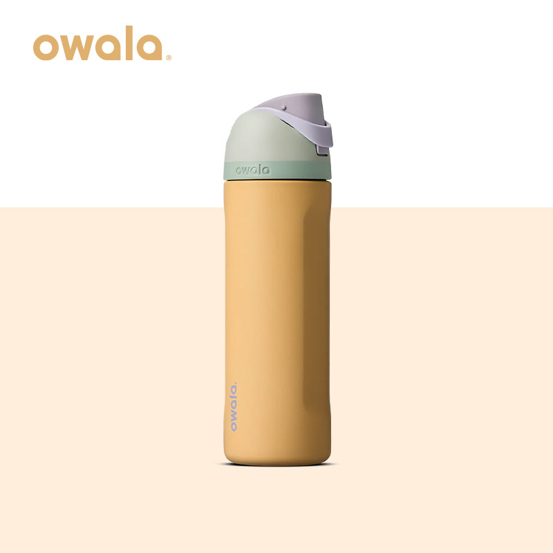 [Официальная сертификация флага heavy new] OWALA Freesip термоизоляция холодная соломенная чашка для воды из нержавеющей стали большой емкости