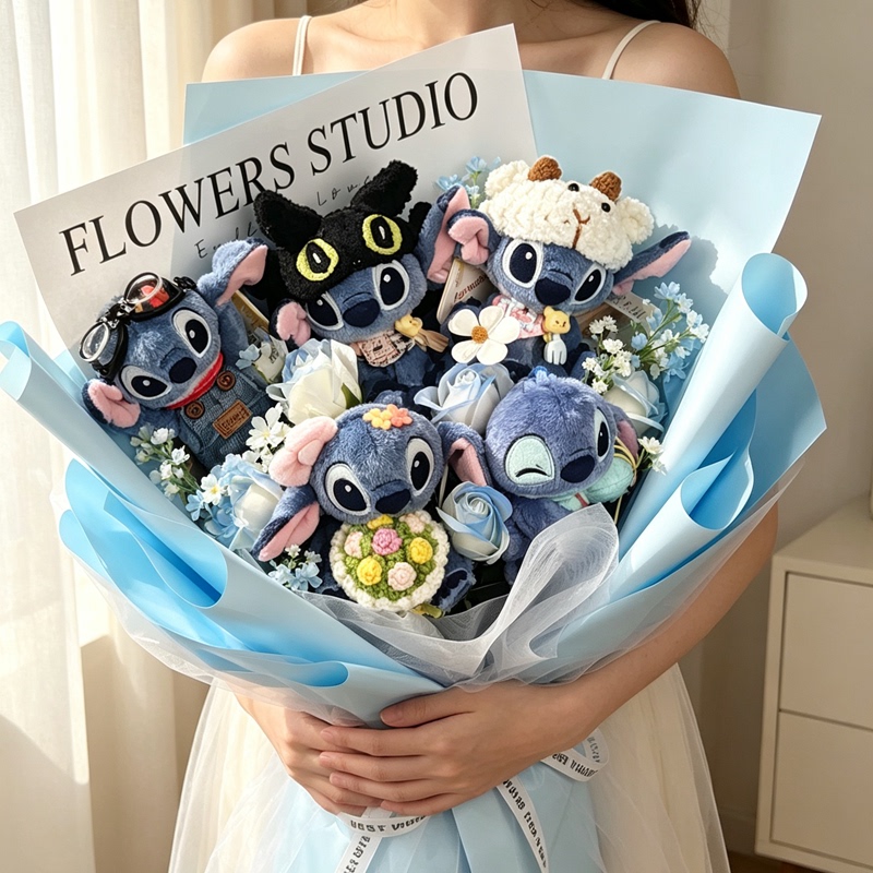 National Day Gift Disney Genuine Stitch Doll Pendant High-End Creative Gift Box for Male and Female Friends