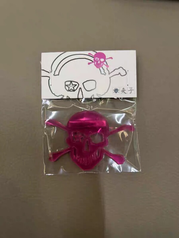 In-Stock Korean Billonhappy*Shabbyclub Skull Army Same Style Hairpin Decoration Acrylic Material