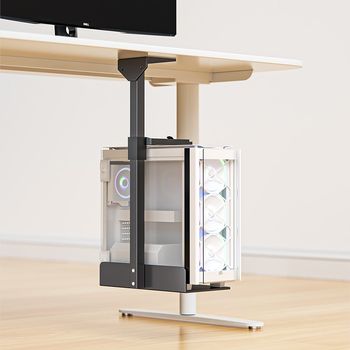 Computer mainframe bracket suspended mainframe desk adjustable computer mainframe bracket hanging plate metal rack