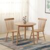 Dining table for home cafe wrought iron round square table hotel restaurant small apartment solid wood table