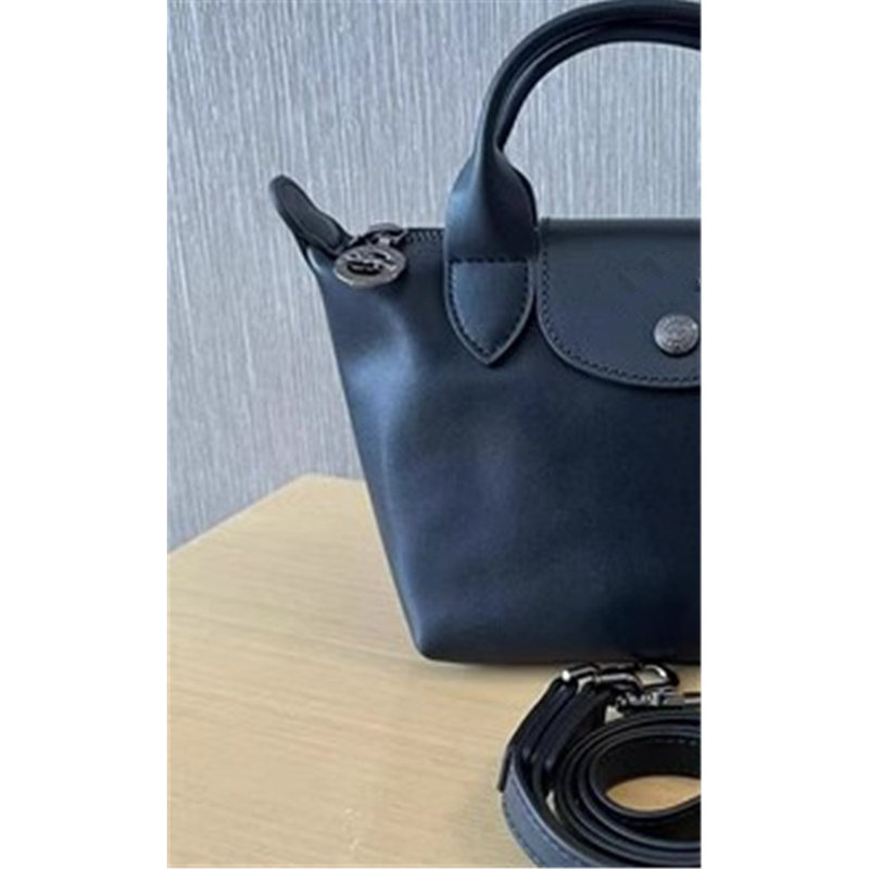 [Same Style as in Stores] French Long High-End Leather Mini Dumpling Bag, Shoulder and Crossbody Bag
