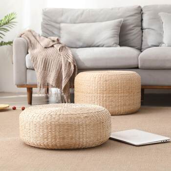 Tea ceremony zen meditation straw cushion tatami cushion bay window tuan da 561 sitting buddha cushion rattan braided cattail cushion