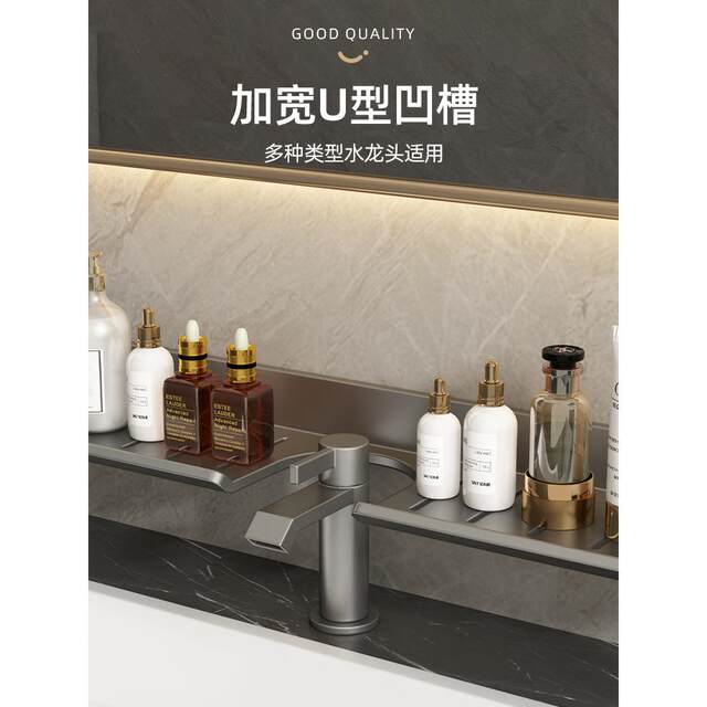 Bathroom Mirror Front Shelf, Wall-Mounted Faucet Rack, Bathroom Wall-Mounted Washbasin, Various Artificial Products