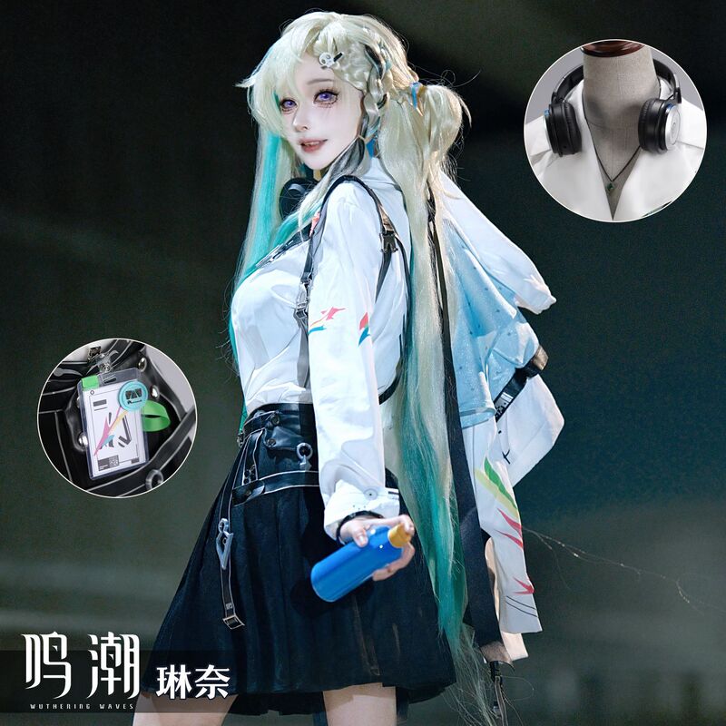 Wuthering Waves Rinna Cosplay Costume Set, Rinna Cosplay Outfit, Anime Character Role-Playing C Costume Set Wuthering Waves Rinna Cosplay Costume Set, Rinna Cosplay Outfit, Anime Character Role-Playing C Costume Set