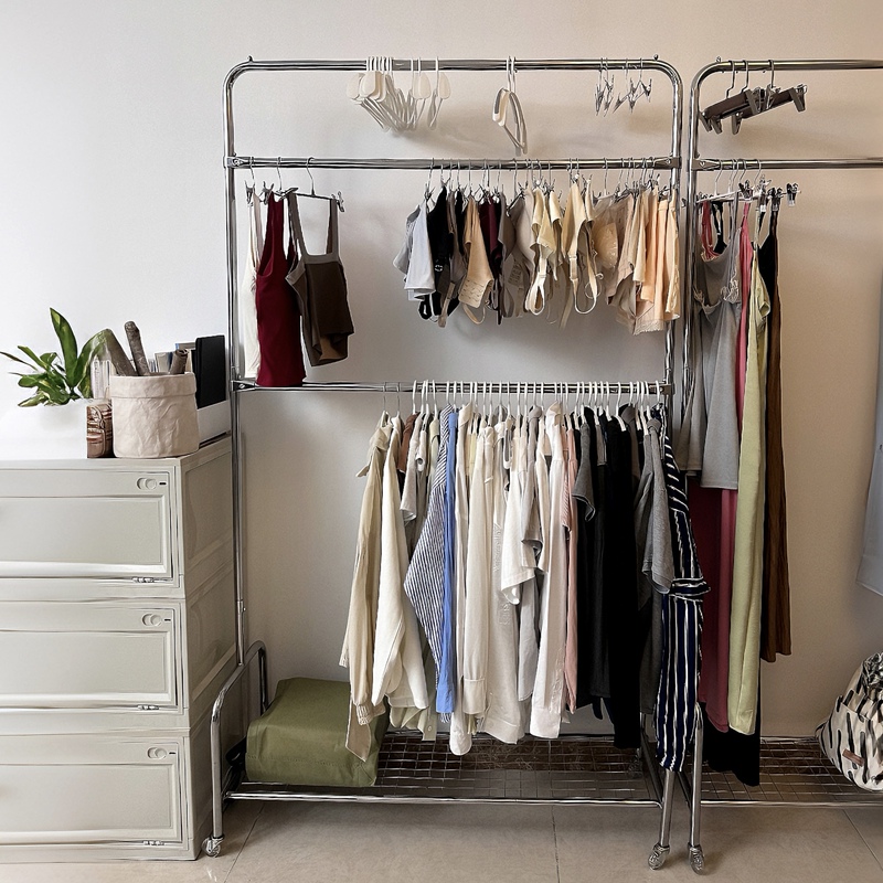 Three-Layer Adjustable Height Thickened Carbon Steel Floor-Standing Coat Rack with Storage Shelf Guangzhou Hengtu Trading Co., Ltd Three-Layer Adjustable Height Thickened Carbon Steel Floor-Standing Coat Rack with Storage Shelf Guangzhou Hengtu Trading Co., Ltd