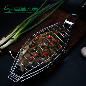 Forester barbecue equipment grilled fish clip thickened sichuan wanzhou grilled fish rack outdoor grilled fish net splint tool