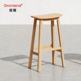 Барные стулья из массива дерева Ganglong, высокие стулья для стойки регистрации в коммерческом баре, простые островные стулья из ясеня для дома, барные стулья-седла