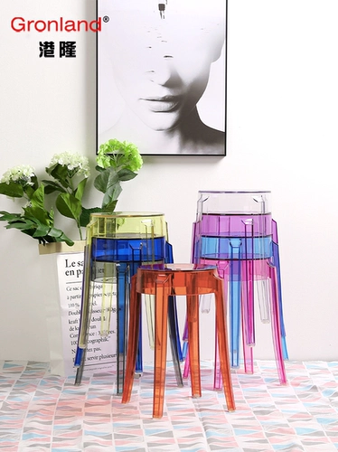 Nordic Creative Designer Transparent Magic Bar, стул табуретки простые акриловые батончики Высокий бар стул