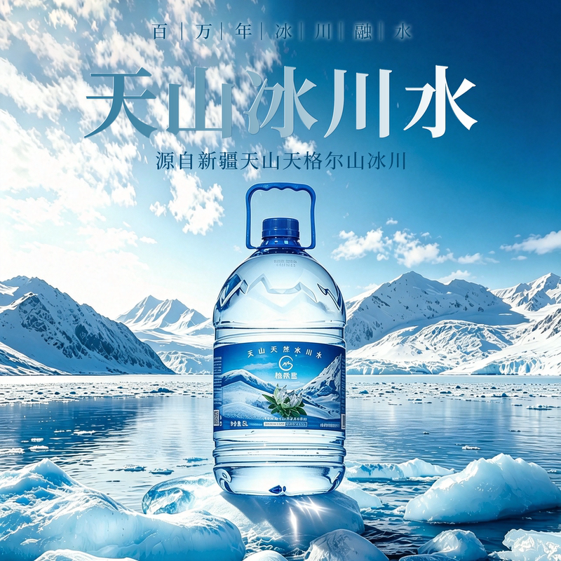 [Door-To-Door Delivery] Glaishe Natural Glacier Water in Large 5L Bottles, High-End Natural Drinking Water, High-Quality Household Water