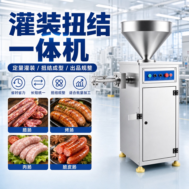 Fully Automatic Twisting Machine for Stuffing Sausages and Tying Them, Commercial Use, Easy to Clean, Suitable for Home, Canteens, Stalls, and Butcher Shops, Multi-Purpose Fully Automatic Twisting Machine for Stuffing Sausages and Tying Them, Commercial Use, Easy to Clean, Suitable for Home, Canteens, Stalls, and Butcher Shops, Multi-Purpose