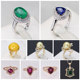 Jewelry inlay processing custom 18K gold emerald jade color treasure ring pendant high-end jewelry custom stone