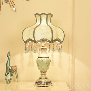 High-end european-style table lamp, light luxury household plug-in nursing room bedroom remote control brightness warm and romantic decorative bed