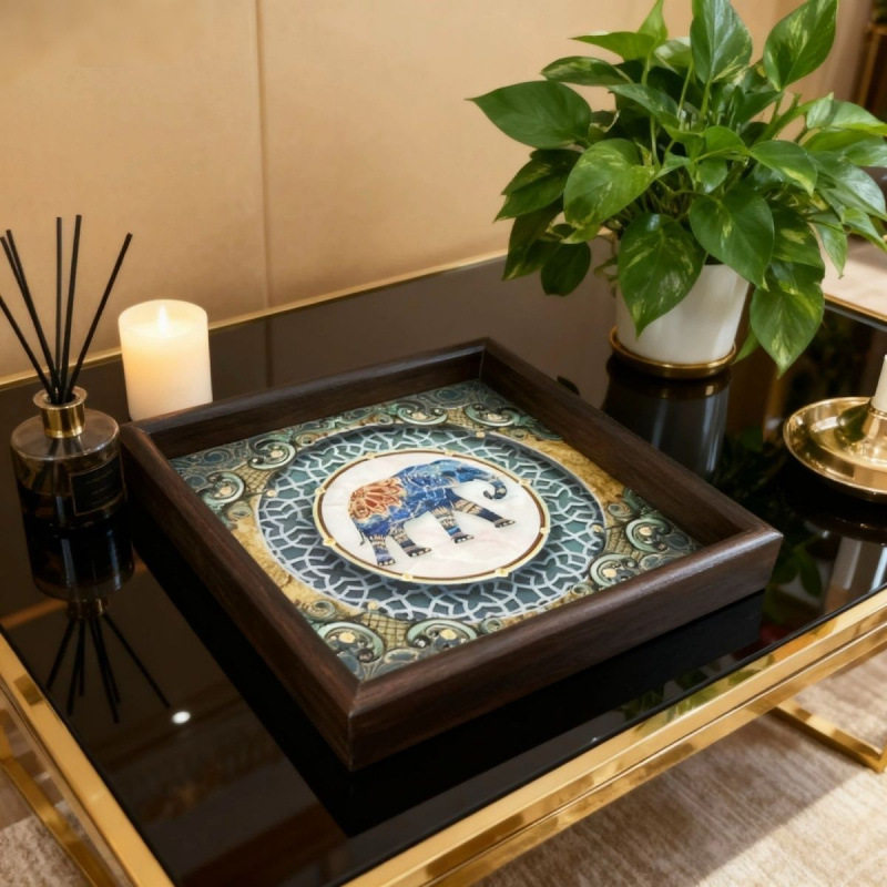 Ретро и элегантный поднос Xiangyun, украшающий крыльцо гостиной, креативный поднос для хранения ювелирных изделий, закусок, бытовой лоток для хранения KKW