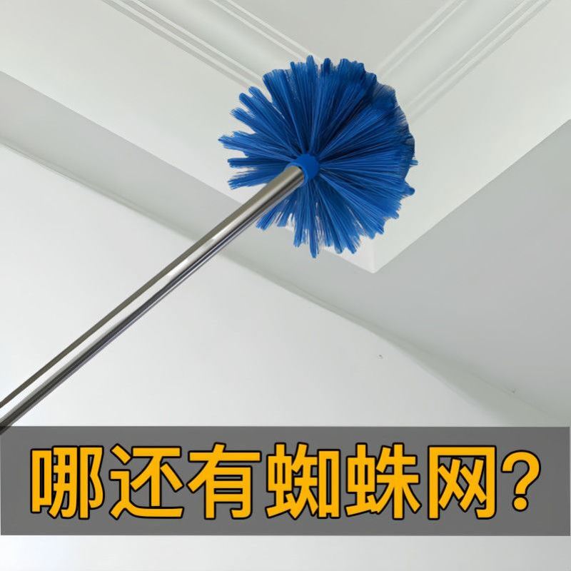 Telescopic Ceiling Broom for Cleaning Spider Webs, Extended Feather Duster for Cleaning Roofs and Dusting