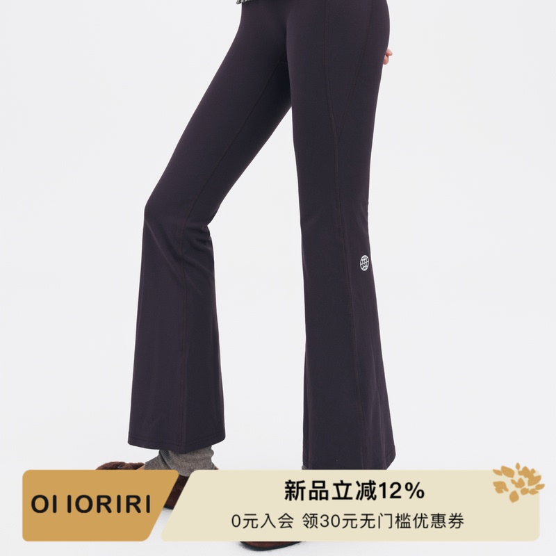 Oiioriri Breathable Quick-Drying High-Waisted Yoga Bootcut Pants Skin-Friendly High-Elastic V-Shaped Leggings 2026 Autumn