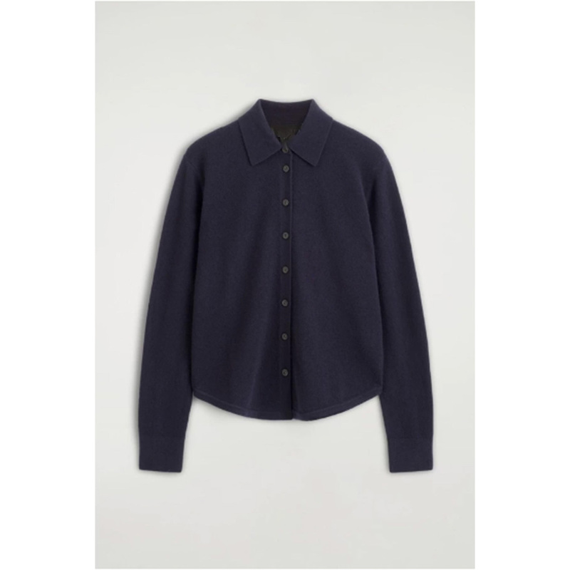 Cs Women's Standard Fit Merino Wool Shirt in Navy Blue 2026 Autumn New Product 1353414003 Cs Women's Standard Fit Merino Wool Shirt in Navy Blue 2026 Autumn New Product 1353414003