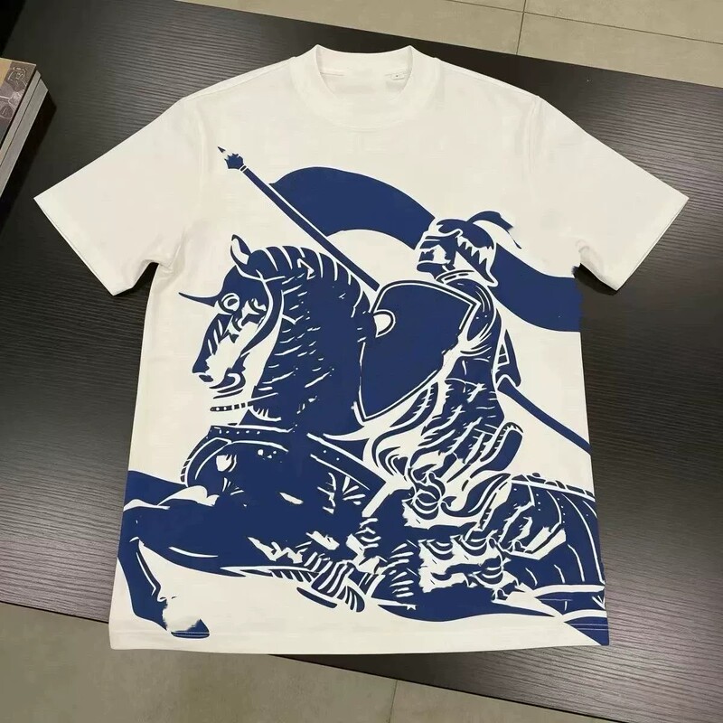 Summer Trendy Brand Short-Sleeve T-Shirt with Horse Pattern, Skin-Friendly, Breathable, Heavy Cotton Print, Men's Round Neck Couple Shirt Summer Trendy Brand Short-Sleeve T-Shirt with Horse Pattern, Skin-Friendly, Breathable, Heavy Cotton Print, Men's Round Neck Couple Shirt