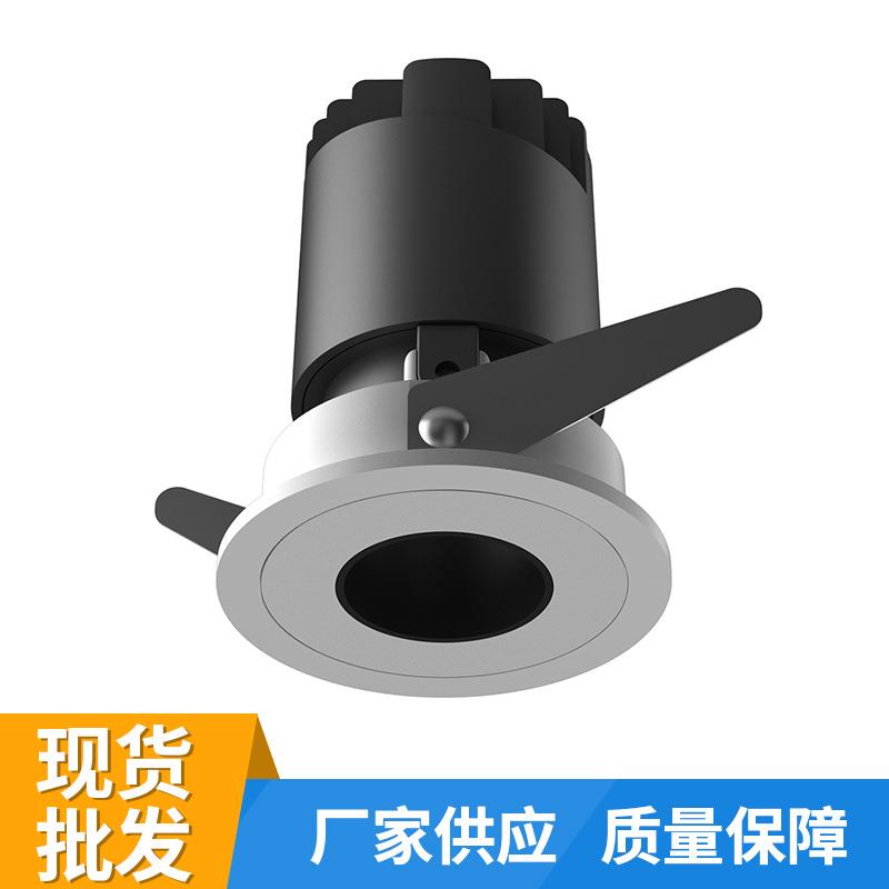 Embedded hotel wall washing spotlight led ceiling light anti-glare engineering small spotlight high display adjustable angle cob downlight