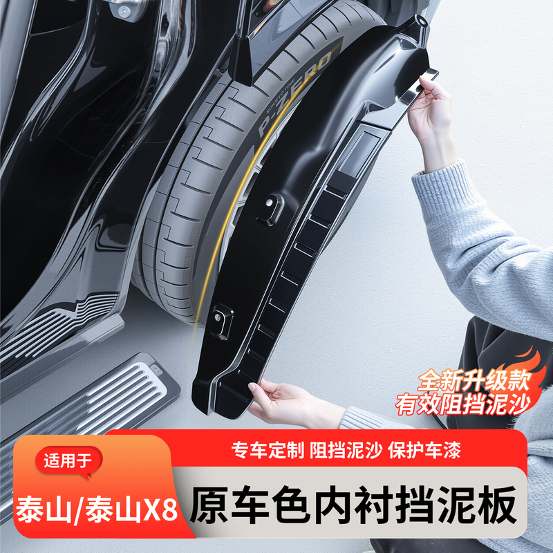 Suitable for Lantu Taishan/X8 Inner Fender Liners, Rear Four-Wheel Vehicle Door Sand and Mud Protection, No-Drill Modification Accessories