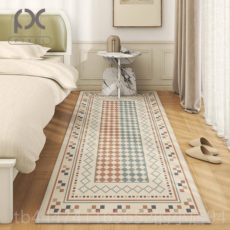 High-end carpet sleeping bedside blanket mat retro room maintenance-free bay window living room sound insulation mat thickened anti-slip