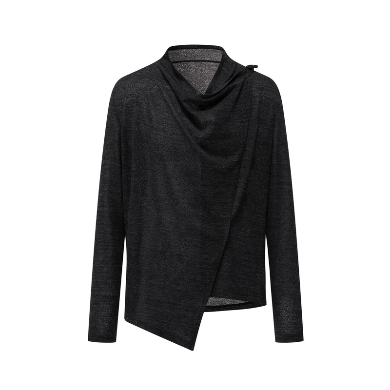 Hypeyourself Same Style Breathable Pleated Layered Linen Sun Protection Cover-Up Thin Long-Sleeve Base T-Shirt Hypeyourself Same Style Breathable Pleated Layered Linen Sun Protection Cover-Up Thin Long-Sleeve Base T-Shirt