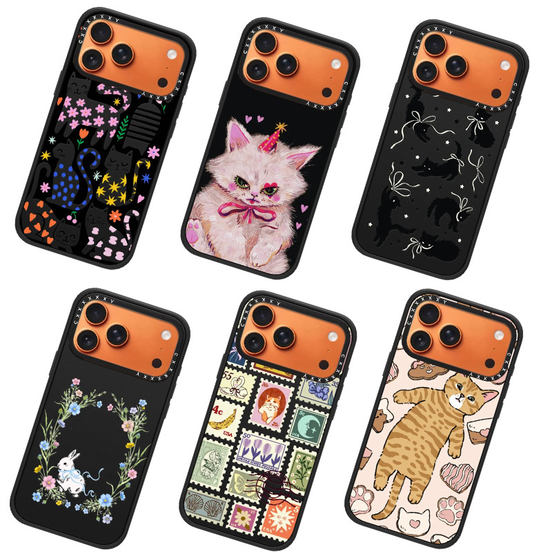Cxxxxxxy Co-Branded Cat Photo Case for iPhone 16 Pro, Suitable for iPhone 17 Pro Max, Apple Shockproof Protective Case, Magsafe Magnetic Attraction, Same Style as Celebrities and Influencers, iPhone 14/15 Phone Case