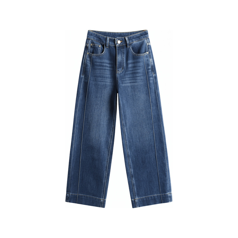 Retro Split-Line High-Waisted Slimming Loose-Fitting Straight-Leg Jeans At6880 Retro Split-Line High-Waisted Slimming Loose-Fitting Straight-Leg Jeans At6880