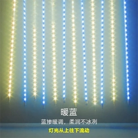 Теплый синий — 50 см — 30 штук [сверхбольшая плата 10800 мАч может регулировать 8 режимов мигания]