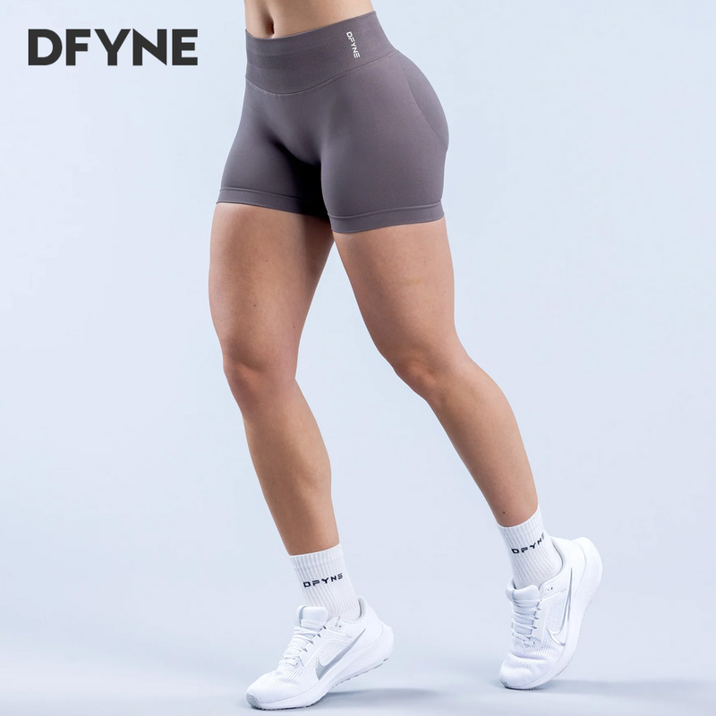 Dfyne Flagship Store Impact New Tight-Fitting Waist-Cinching Sports Running Fitness High-Waisted Butt-Lifting Yoga Shorts for Women