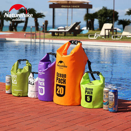 NH outdoor waterproof bag snorkeling waterproof bag shoulders upstream rafting swimming travel storage bag beach seaside backpack