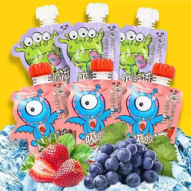 480g Wangwang Freeze-Dried Jelly Packets with Mixed Flavors, Transparent Bulk Jelly Snacks in Bags, Buy 5 Get One Free