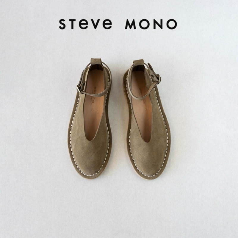 Steve Mono Women's Ankle Strap Toe-Cap Sandals, Flat Design, Niche Shallow Mouth Roman Shoes 1025 Steve Mono Women's Ankle Strap Toe-Cap Sandals, Flat Design, Niche Shallow Mouth Roman Shoes 1025