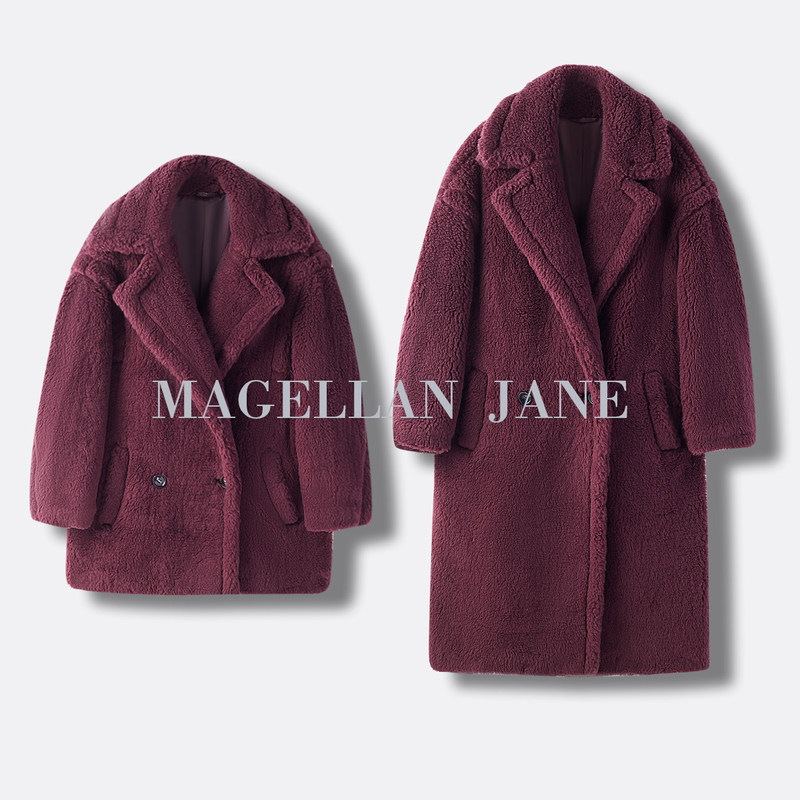 Meijing's Favorite Max Brand Alpaca Wool Mulberry Silk Wool Light Warm Teddy Coat 01311 Meijing's Favorite Max Brand Alpaca Wool Mulberry Silk Wool Light Warm Teddy Coat 01311