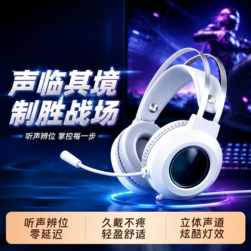 Maicong V9Pro 2 Wired Headset Two-In-One Gaming Computer E-Sports Desktop Notebook