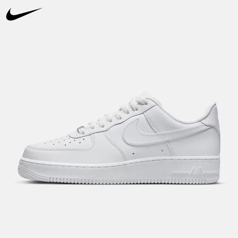Nike Men's Shoes Air Force 1 Women's Shoes Af1 Pure White Low-Top Couple Casual Sneakers
