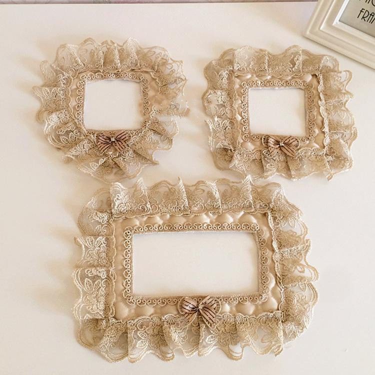 Switch Cover Protective Cover Free Shipping Lace Switch Sticker Fabric Double Switch Socket Cover Champagne Gold