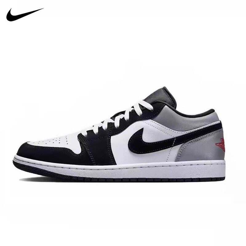 Nike/Nike Men's Shoes Air Jordan 1 Low Aj1 Black and White Gray Women's Shoes Low-Top Sports Casual Sneakers