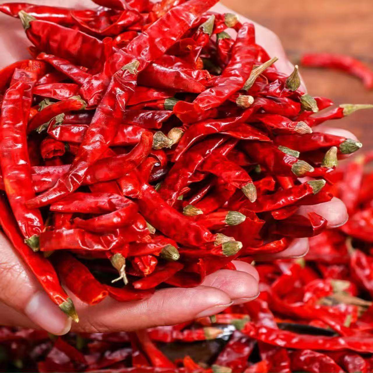 农家自晒干辣椒色泽红亮新辣椒干辣椒农家干货批发红辣椒特产