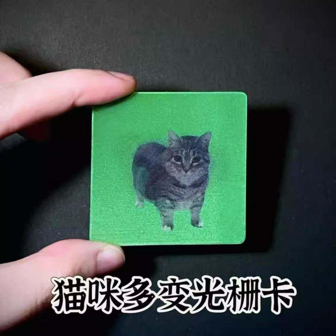 工厂好物oiiaioooooiai猫旋转3d动态光栅卡表情包抽象解压_动漫徽章_淘宝游戏网