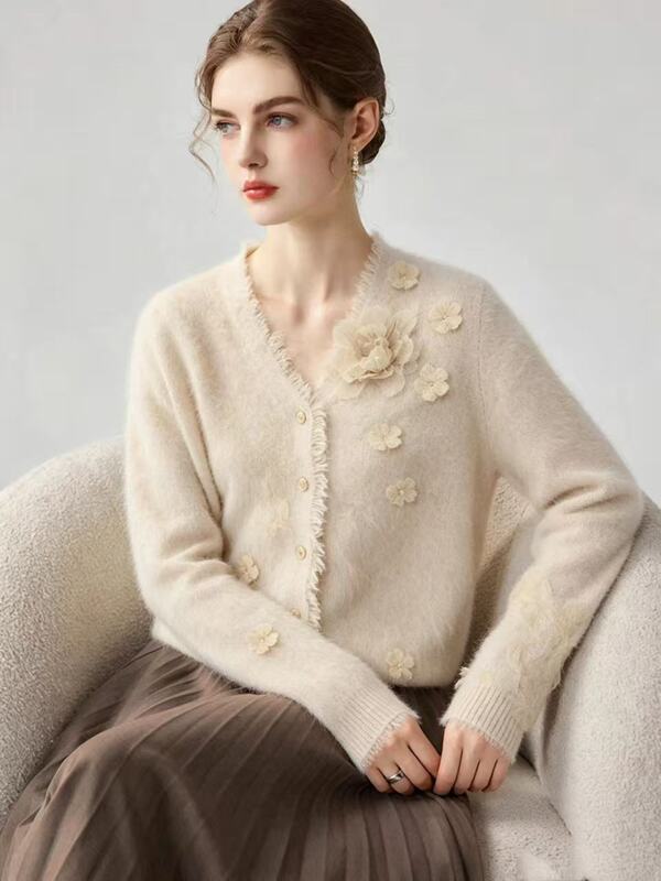 800-849 Autumn and Winter Soft Round-Neck Gradient Knit Sweater for Women, Loose Retro Sweater, New Style for Layering 800-849 Autumn and Winter Soft Round-Neck Gradient Knit Sweater for Women, Loose Retro Sweater, New Style for Layering