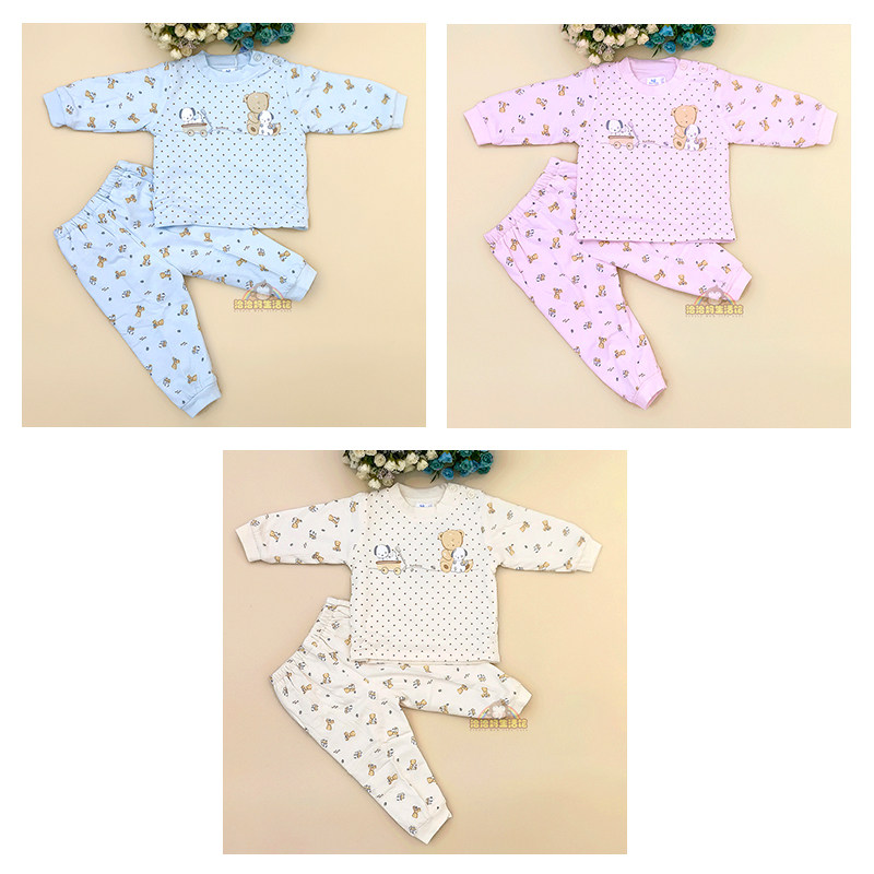 Moisturizing baby autumn winter thin cotton clothes male girl clip cotton shoulder button baby suit male and female baby opening chest cover