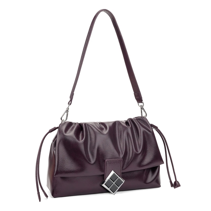Purple Soft Leather Light Luxury Fashion Shoulder Bag Nf2623-Purple