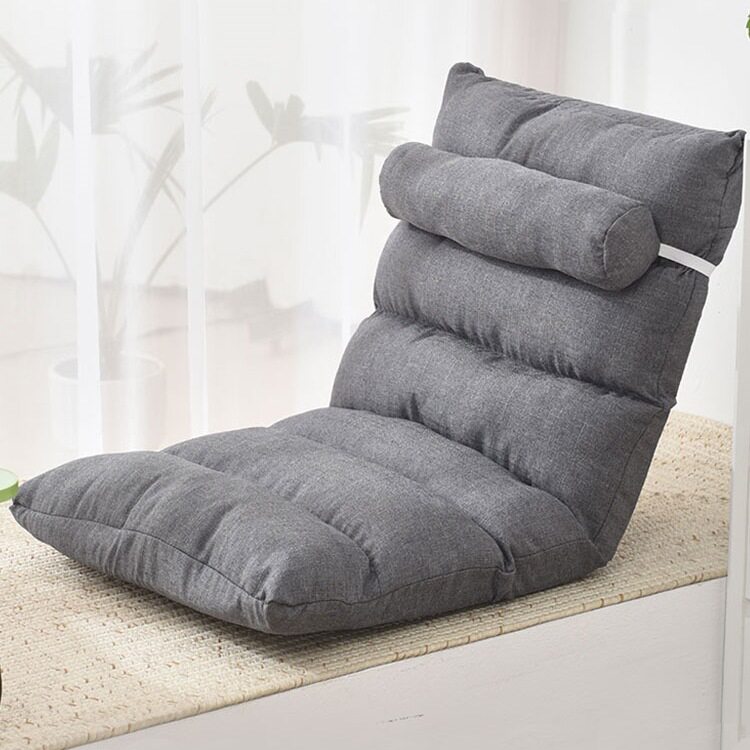 Bay window lazy sofa sleepable and reclining folding back chair